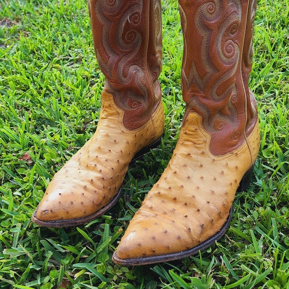 Quill Ostrich Cowboy Boots 